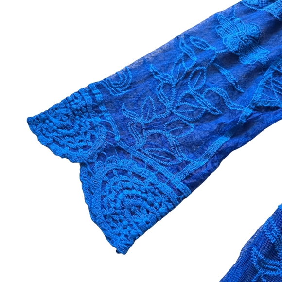 Ethyl Crochet Tunic, Blue, Size XL - Picture 5 of 8